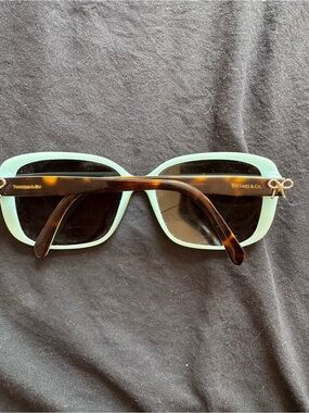 Tiffany & Co. Mint Frame Sunglasses with Tortoiseshell Arms